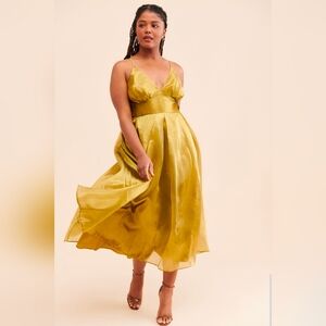 Anthropologie Let Me Be 2x A-Line Pleated Dress